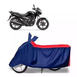 Auto Pearl Two Wheeler Cover with Bag for Honda CB Unicorn, Red & Blue-image-36