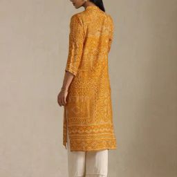 Soch Mustard Regular Fit Printed Kurtas image 2