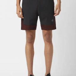 Van Heusen Flex Grey Regular Fit Colour Block Shorts-image-72