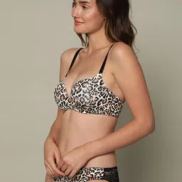 Vero Moda Intimates Black & White Printed Medium Coverage Push-Up Bra image 3