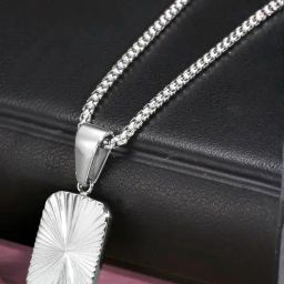 Peora Silver Plated Stylish Concentration Pendant with Box Chain-14