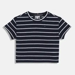 TOMMY HILFIGER Girls Navy Striped T-Shirt-image-96