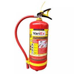 Variex 6 Kg ABC Powder Type Fire Extinguisher Red with 35 Bar Test Pressure, VFE-6ABC-11