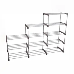 Decent Hut Brown 12 Tier Stainless Steel Shoe Rack image 2