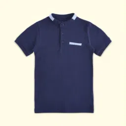 Pantaloons Junior Navy Cotton Regular Fit T-Shirt-picture-43