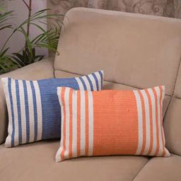 Spaces Spun Abstract Multicolor Cotton Cushion Cover-image-18