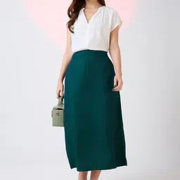 Globus Midi Rise Midi Skirt-image-70