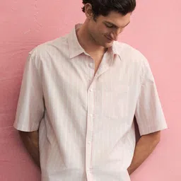 H&M Regular Fit Boxy-Style Poplin Shirt-image-45