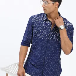 SHOWOFF Men Premium Slim Fit Opaque Printed Casual Shirt-picture-10