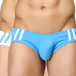 BASIICS by La Intimo Blue & White Striped Briefs (Pack of 2)-picture-12