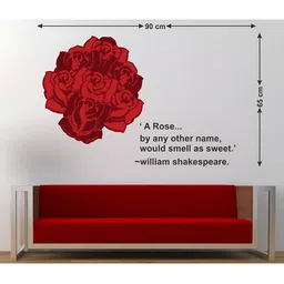 LANSTICK Red Rose With Quotes Printed Waterproof Wallpaper-image-31