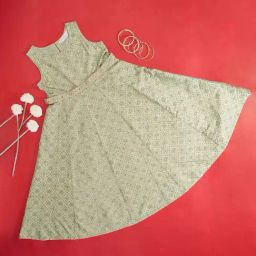 Akkriti by Pantaloons Kids Green Printed Dress-image-34