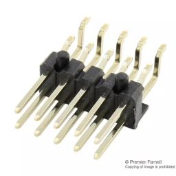 MULTICOMP PRO Pin Headers CONNECTOR, HEADER, 10POS, R/A, 2.54MM, 2213R-10G-SM-7576APR (Pack of 350)-21