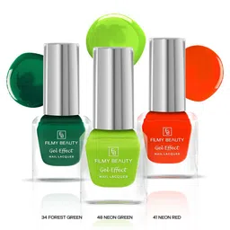 FILMY BEAUTY Set Of 3 Gel Effect Nail Polish- 10 ml Each- Shade- 34- 48- 41-image-83
