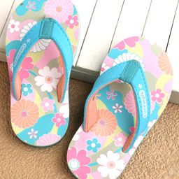 Cute Walk by Babyhug Slip On Floral Printed Flip Flops - Blue-picture-11