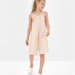 Primo Gino Cotton Elastane Knit Sleeveless AbstractPrintJumpsuit- Pink-image-44