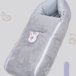 VoiDrop Velvet Baby Carry Bed for New Born Babies & Infants 0-6 Months 2 in 1 Sleeping Bag  (Grey)-picture-13