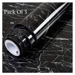SANISHTH Kitchen Wallpaper Oil Proof,Waterproof self-Adhesive Wall Stickers for Kitchen Anti-Mold and Heat Resistant Aluminium Backsplash Wallpaper (Black pack Of 3)-picture-25
