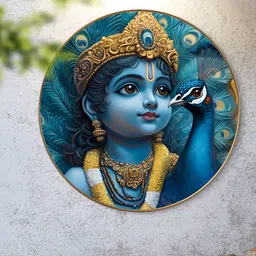 Livin'luxe Blue & Gold-Toned 1 Piece Wood Religious Wall Paintings-picture-26