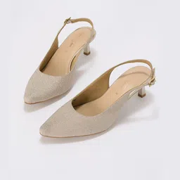 Forever Glam by Pantaloons Women PU Embellished Kitten Pumps-37