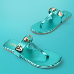 Lavie Women Colourblocked Open Toe Flats with Buckles-image-89