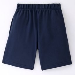 Evimo Looper Knit Knee Length Shorts with Game Controller Print - Navy Blue image 2