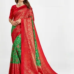 KANOODA Ethnic Motifs Woven Design Mysore Silk Saree-picture-15