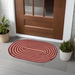 Kuber Industries Maroon & Blue 6 Pieces AntiSlip Textured Doormats-image-98