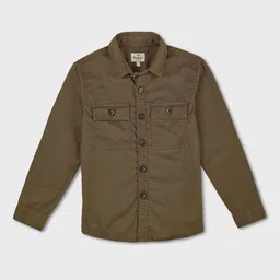 Pepe Jeans Boys Solid Spread Collar Cotton Casual Shirt-picture-28