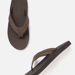 Woodland Men Coffee Brown Solid Thong Flip-Flops-picture-13