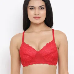 Clovia Red Non Wired Padded Full Coverage Bra-image-53