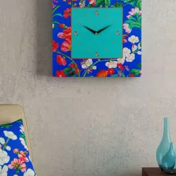 SEJ by Nisha Gupta Sky Blue Framed Analogue Wall Clock - Set of 1-18