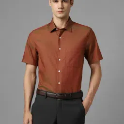 Louis Philippe Brown Cotton Slim Fit Printed Shirt-picture-41