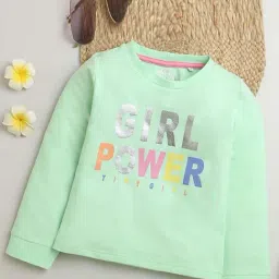 Tiny Girl L.Green Knittend Cotton T-Shirt-image-75