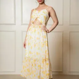 Urban Sundari Yellow Casual Fit Floral Print Dress-picture-35