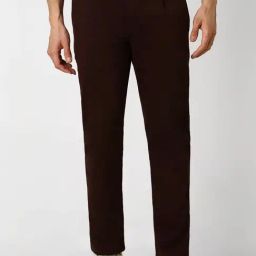 V Dot Brown Cotton Slim Fit Jeans-image-46