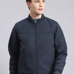 Monte Carlo Dark Navy Cotton Regular Fit Jacket-image-46