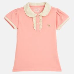 Blue Giraffe Girls Pink Pure Cotton Top-picture-5