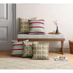 India Circus By Krshna Mehta Multi Blended Velvet Printed Cushion Covers-image-80