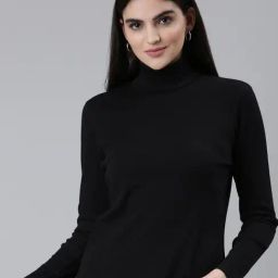 TWIN BIRDS Black Cotton Top-image-92