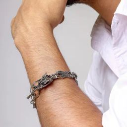 Joker & Witch Icarus Dragon Scale And Dragon Head Bracelet for Men-image-33