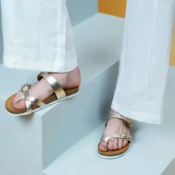 Peach Flores Women's Brescia Gold Toe Ring Sandals-image-17