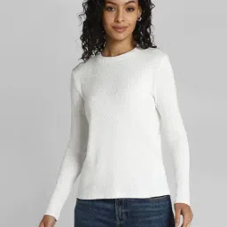 American Eagle White Regular fit Solid T-Shirt-picture-45