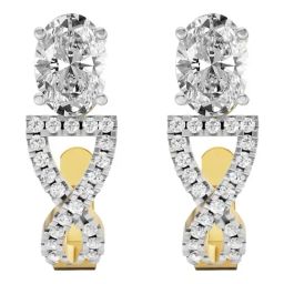 Sparkles Lab Grown Diamond 14k (585) Yellow Gold Earring for Women-image-102