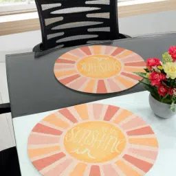 Saral Home Peach Cotton 42 TC Placemats - Set of 2-48