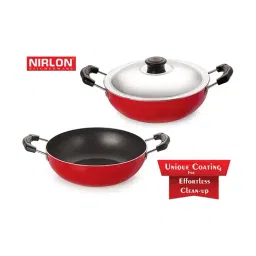 Nirlon Non-Stick Red Aluminium set of 4 pieces-24