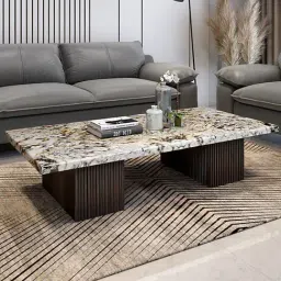 Durian Maddox Modern White & Brown Granite Centre Table-image-29