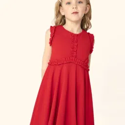 Cherry Crumble By Nitt Hyman Kids Red Solid Dress-image-68