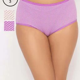 Clovia Multi Cotton Regular Fit Printed Hipster Panties - Pack Of 3-image-91