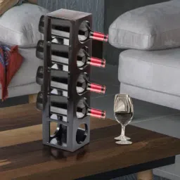 Ikiriya Wembley Solid Dark Brown Wood Wine Rack-picture-21